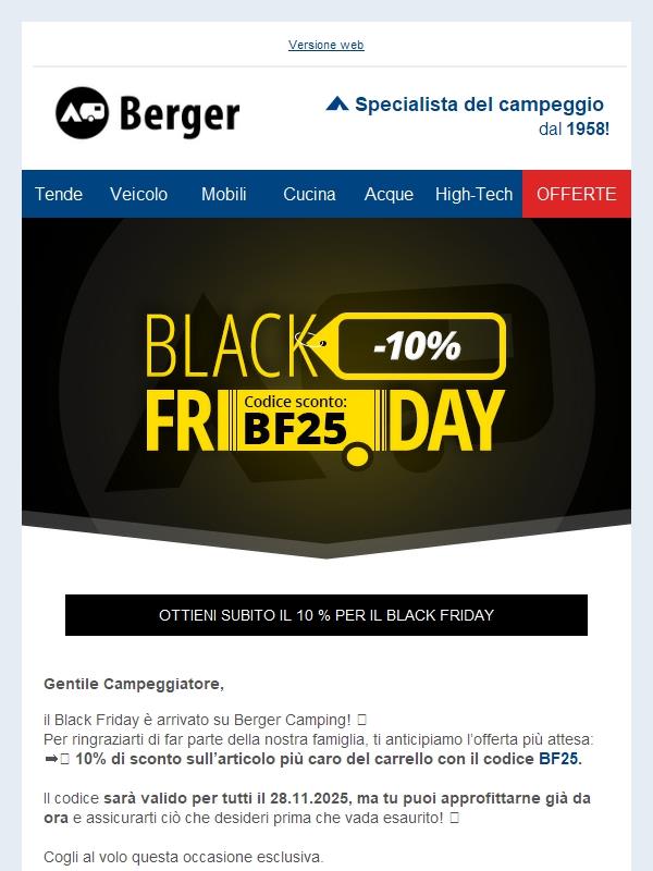 Black Friday in anticipo solo per te 💥