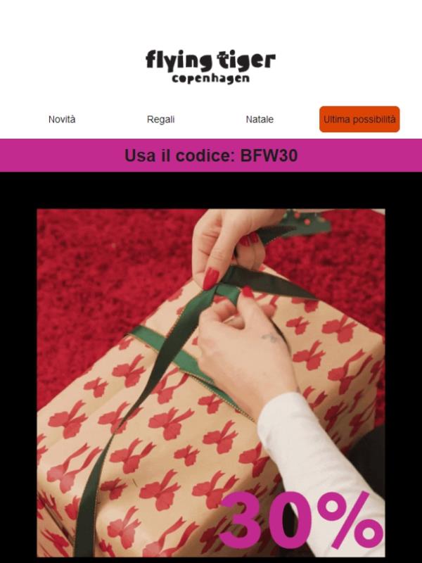 Ricevi uno sconto del 30% sui tuoi regali di Natale 🎁💸