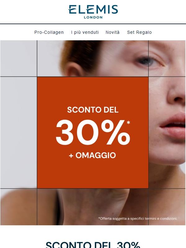 Il Suo 30% di sconto La aspetta…