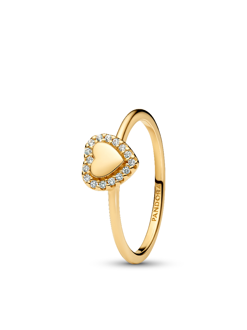 Engravable Heart Halo Ring