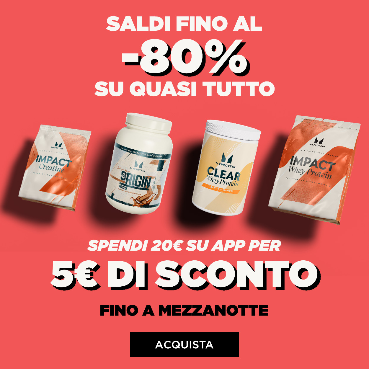 5€ di sconto da 20€ su app + saldi fino all'80%