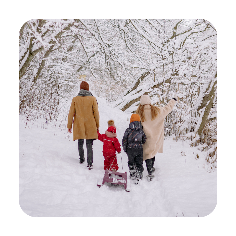 Ciaspolate in famiglia