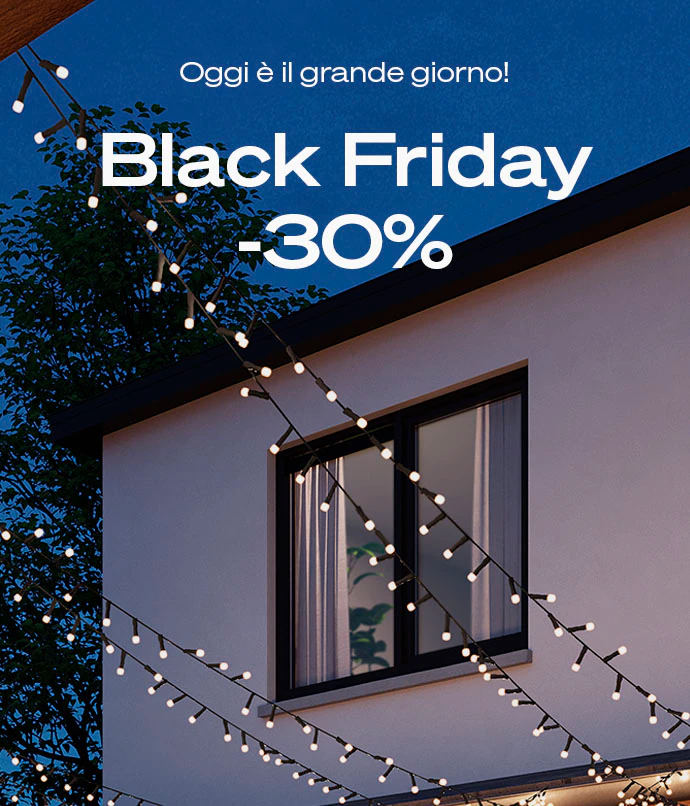 Black Friday! È ora di fare shopping con il 30% di sconto.