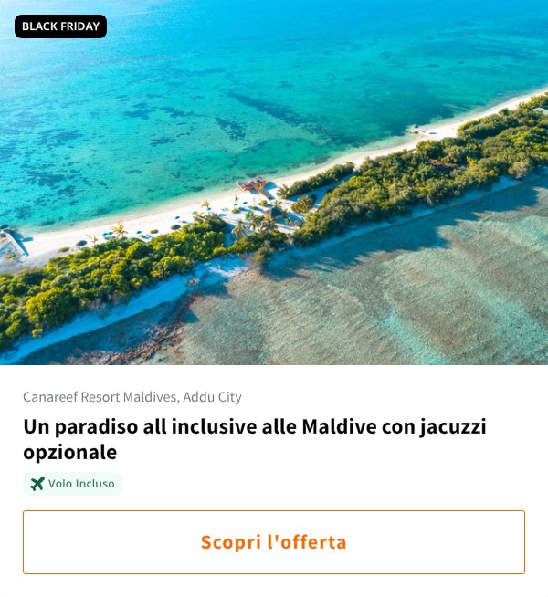 Un paradiso all inclusive alle Maldive con jacuzzi opzionale