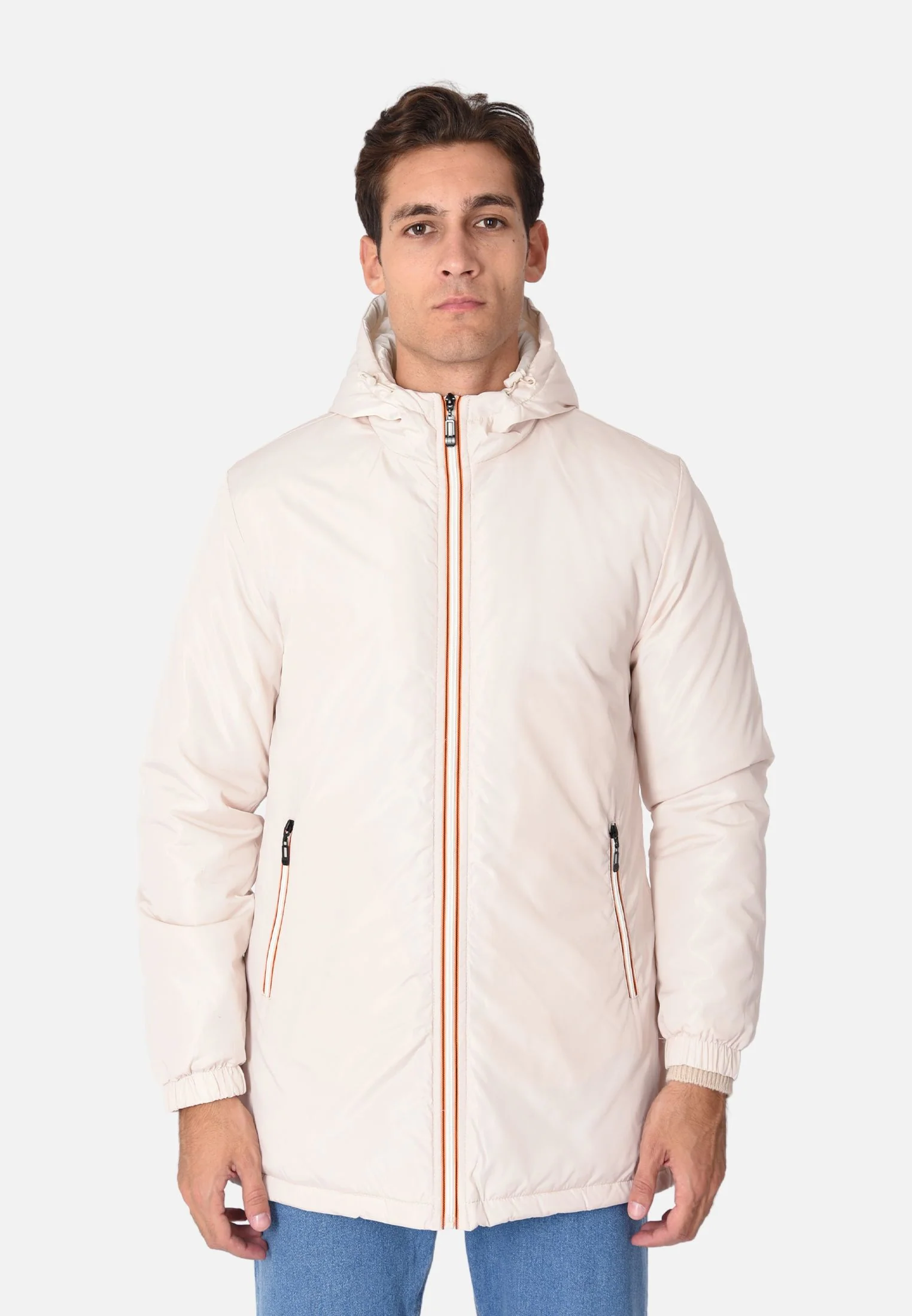 Image of Parka con zip colorata