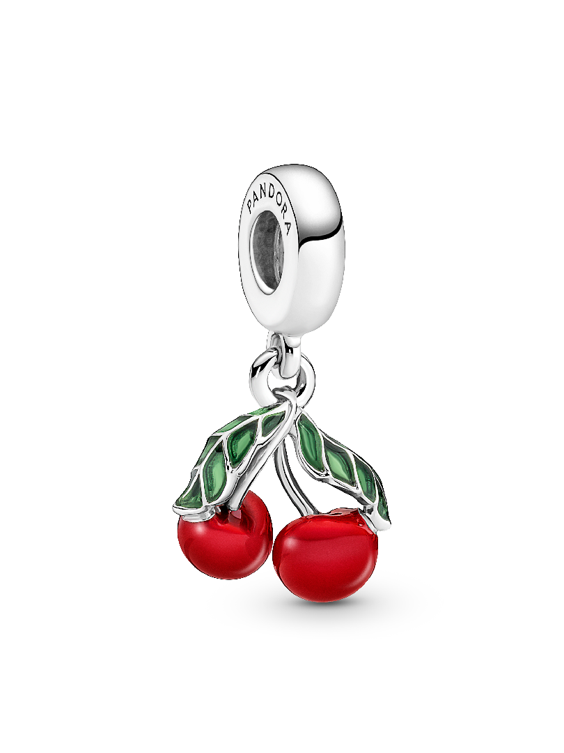 Asymmetrical Cherry Fruit Dangle Charm