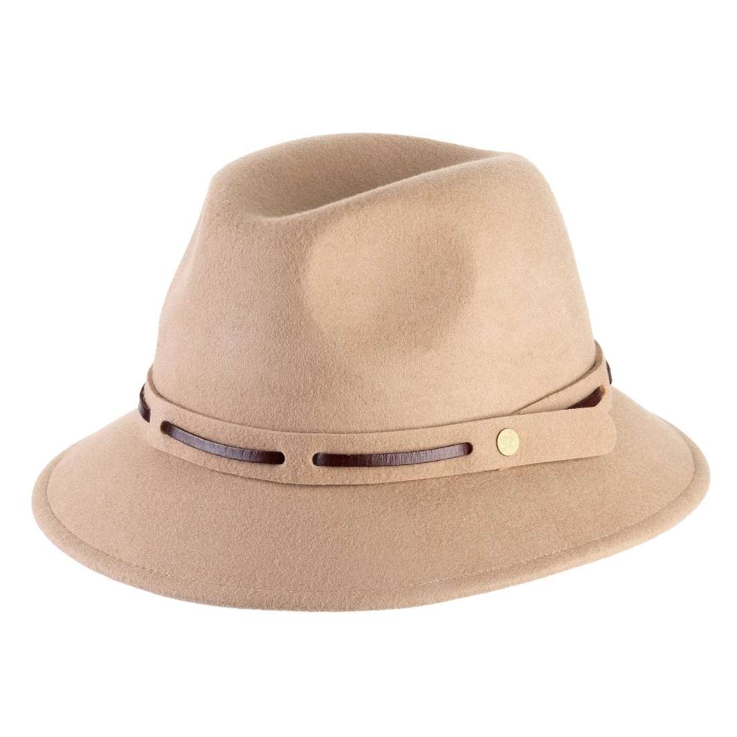 Fedora Tesa Corta Antipioggia Beige Sabbia