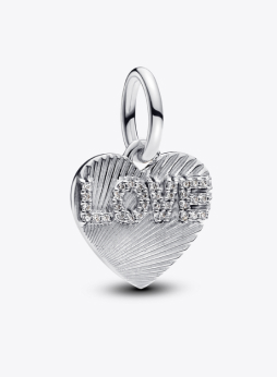 Engravable Love Heart Dangle Charm