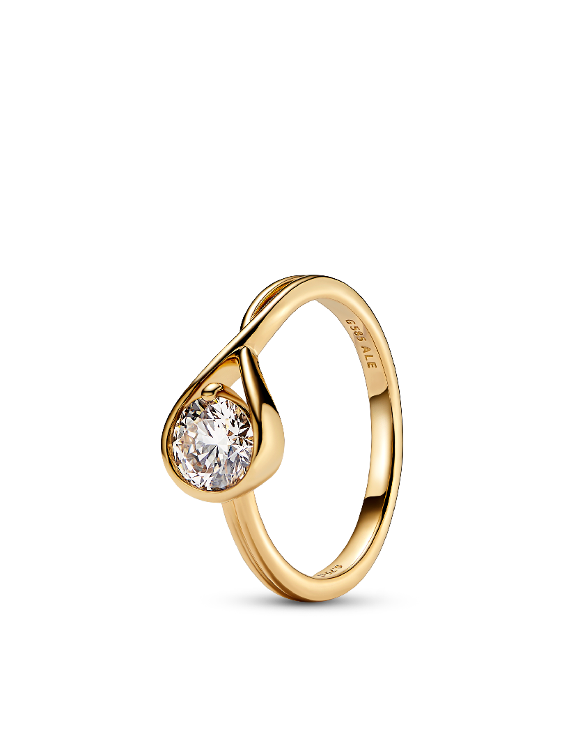FINAL SALE - Pandora Infinite 14k Gold Lab-grown Diamond Ring