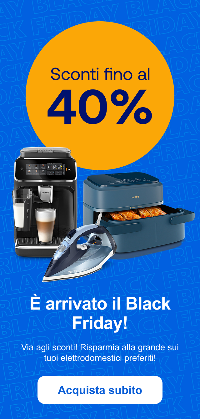 È arrivato il Black Friday! Via agli sconti! Risparmia alla grande sui tuoi elettrodomestici preferiti! Acquista subito