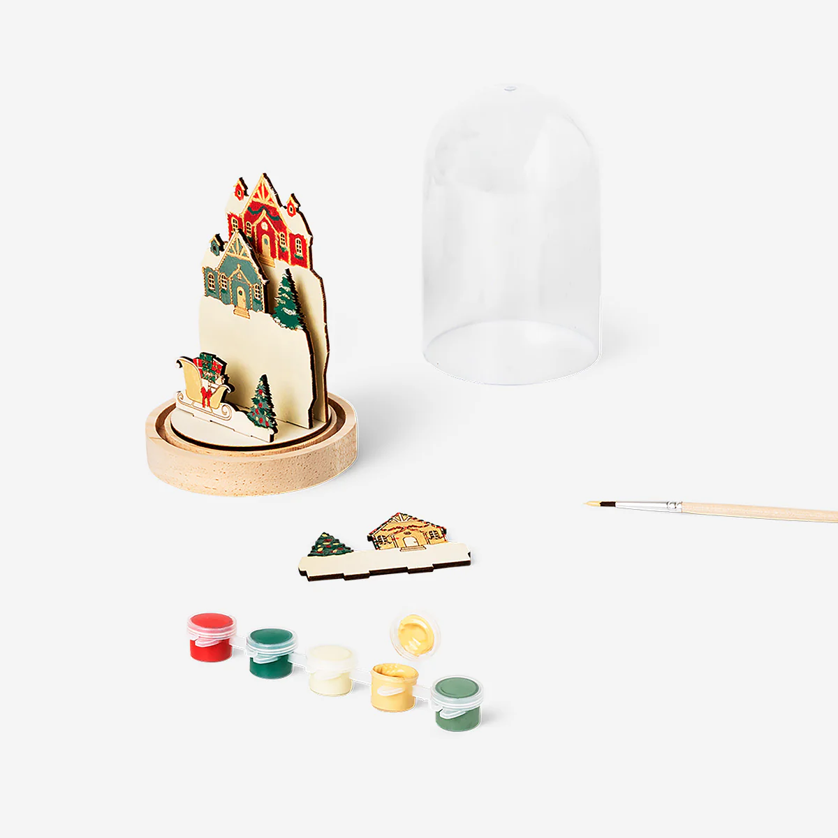 Image of DIY snowglobe Christmas scene