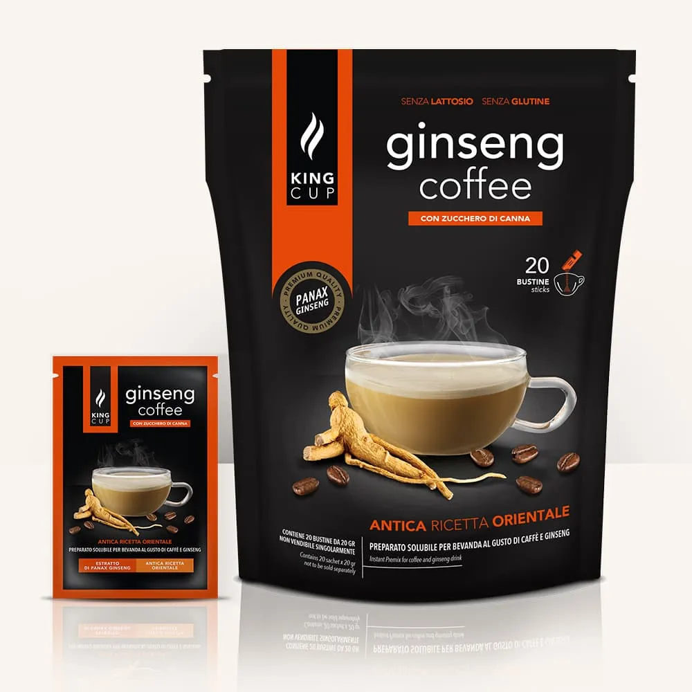 Image of Caffè al Ginseng - 20 bustine solubili con Zucchero di Canna
