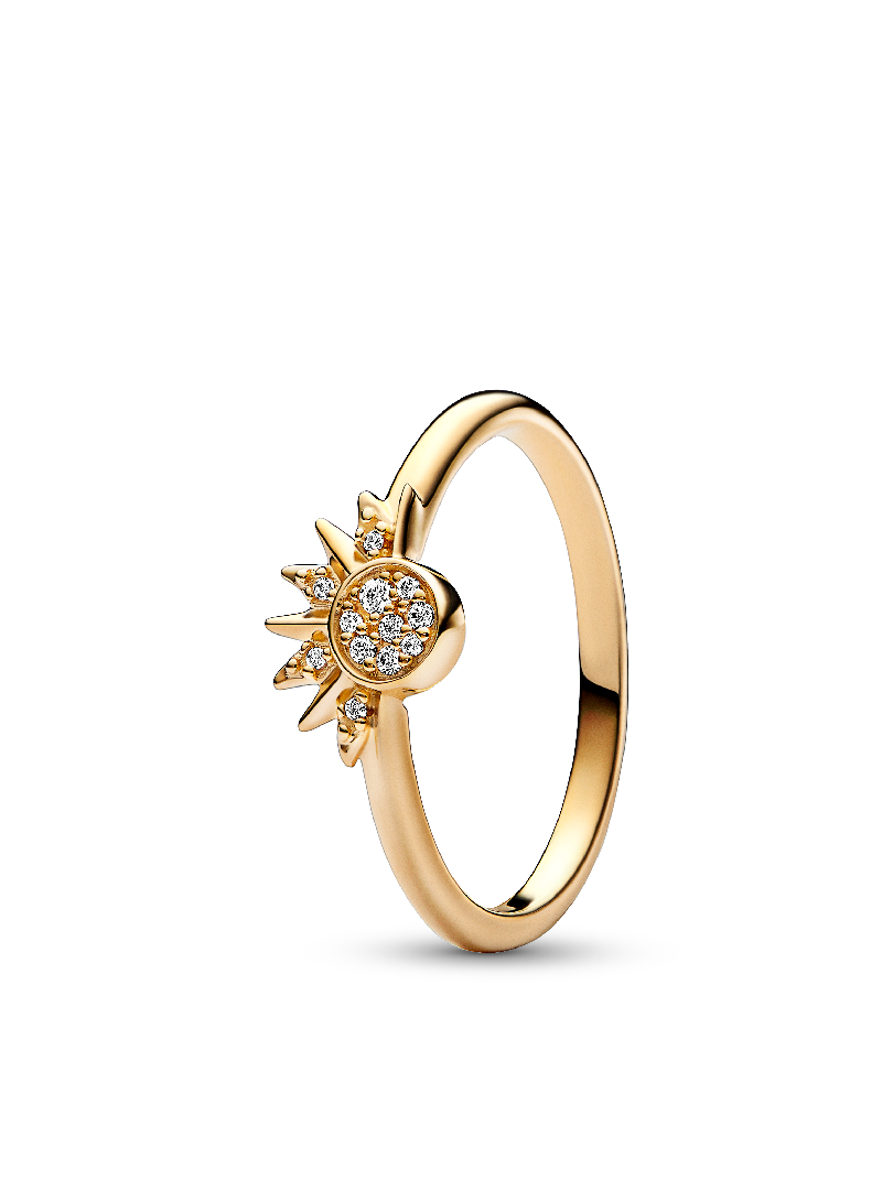 Celestial Sparkling Sun Ring