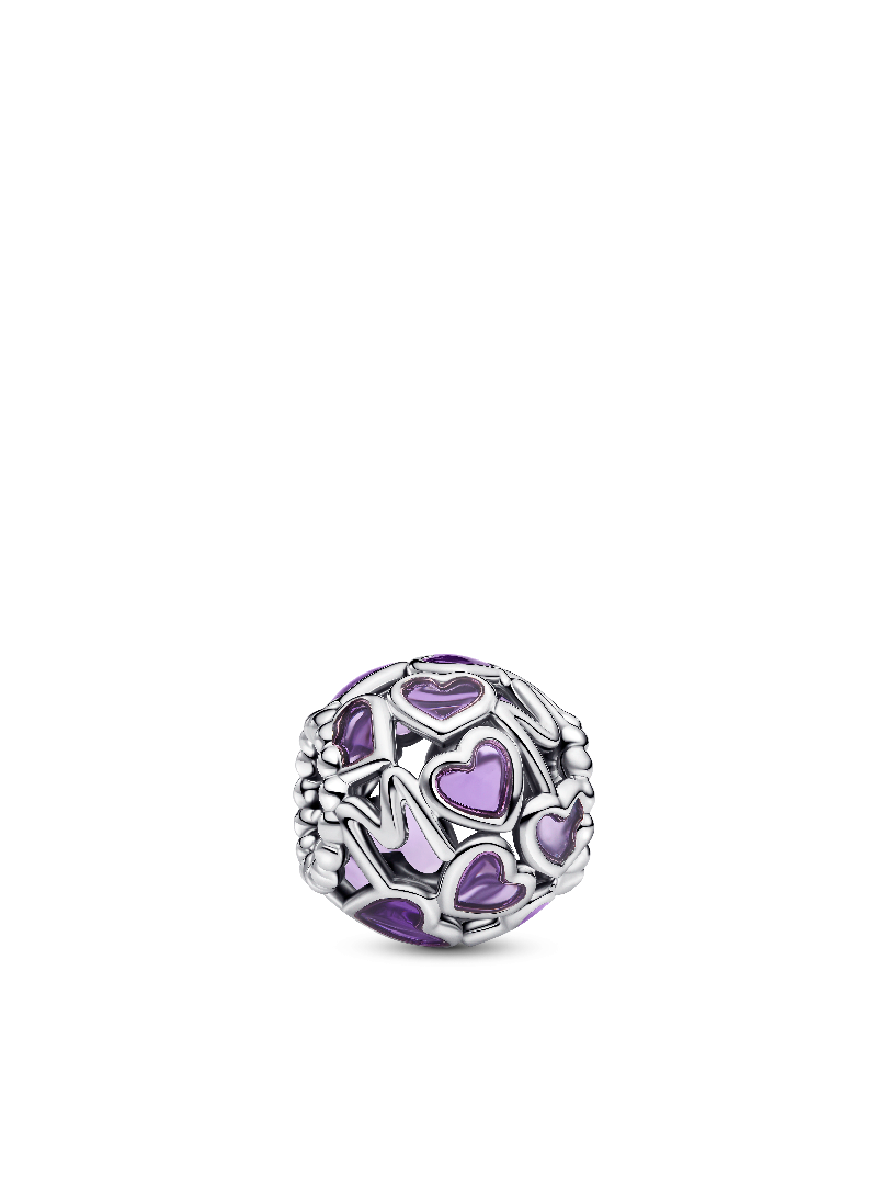 Openwork Hearts Mom Charm