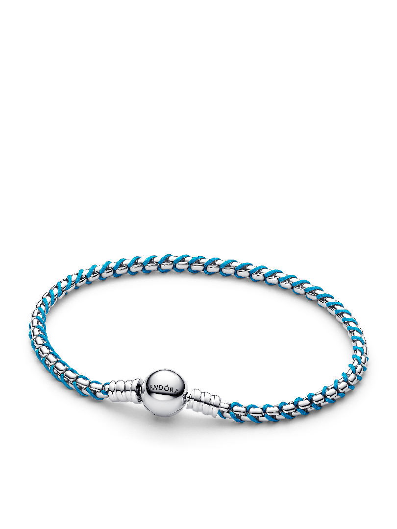 Blue Cord Snake Chain Bracelet
