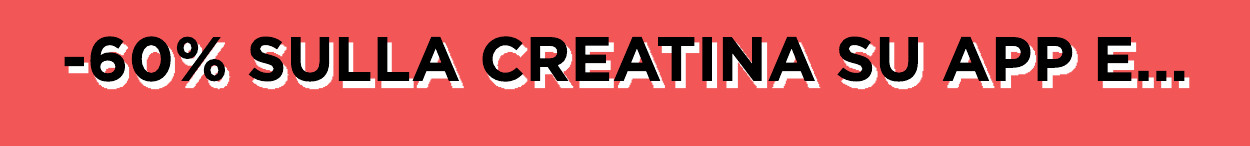 60% di sconto sulla creatina su app