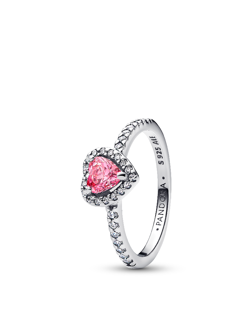 Elevated Pink Heart Ring