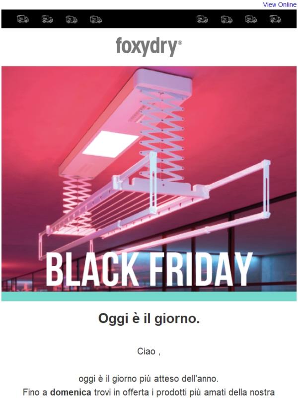 Oggi è il Black Friday Foxydry 🖤