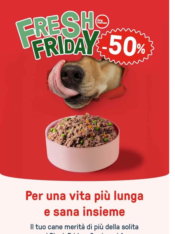 Cambia oggi l’alimentazione di Fido e risparmia il 50%!