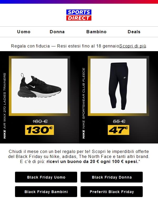 🖤 Ricevi 20 € ogni 100 € spesi — Buon Black Friday!