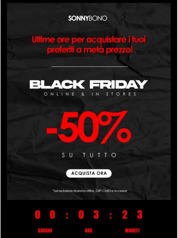 ⌛ULTIME ORE di BLACK FRIDAY