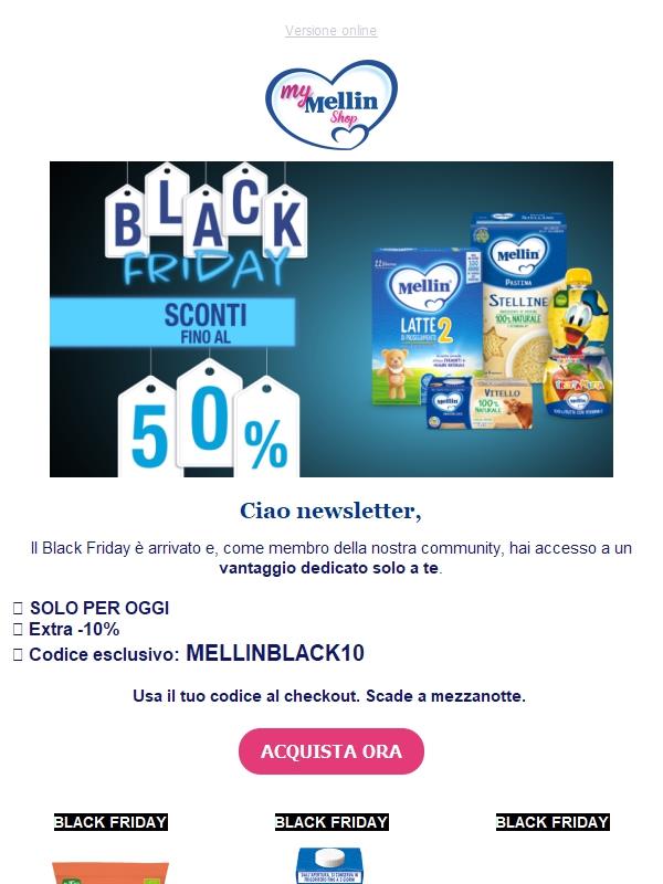 🎁 Black Friday: sconto EXTRA solo oggi