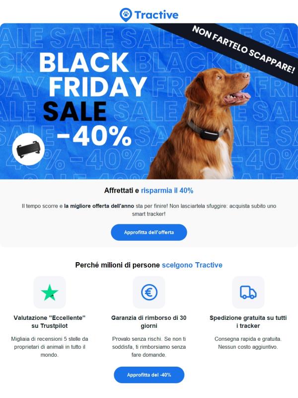 Non perderti il -40% sui tracker 🐾