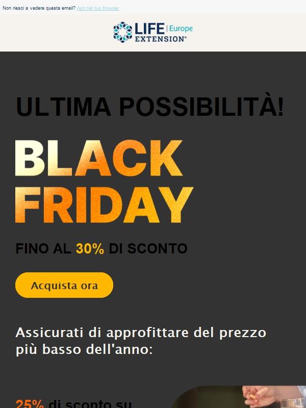 🖤 Ultima possibilità per uno sconto del 25%!