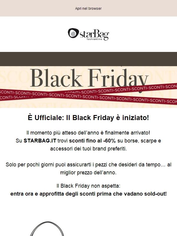 🖤Black Friday STARBAG: Sconti fino al -60% solo per pochi giorni!