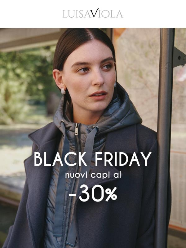 Black Friday: nuovi capi al -30%