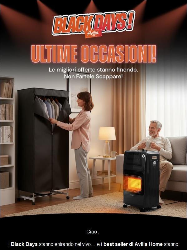 Ciao, i best seller dei Black Days stanno per finire! ⏰🔥