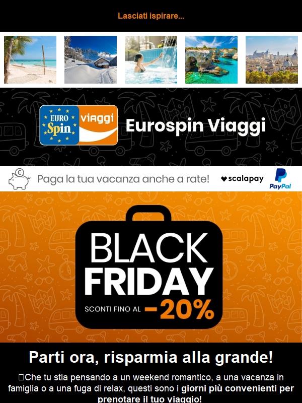 Corri! Black Friday: risparmia fino al 20%, scade il 1/12 🖤