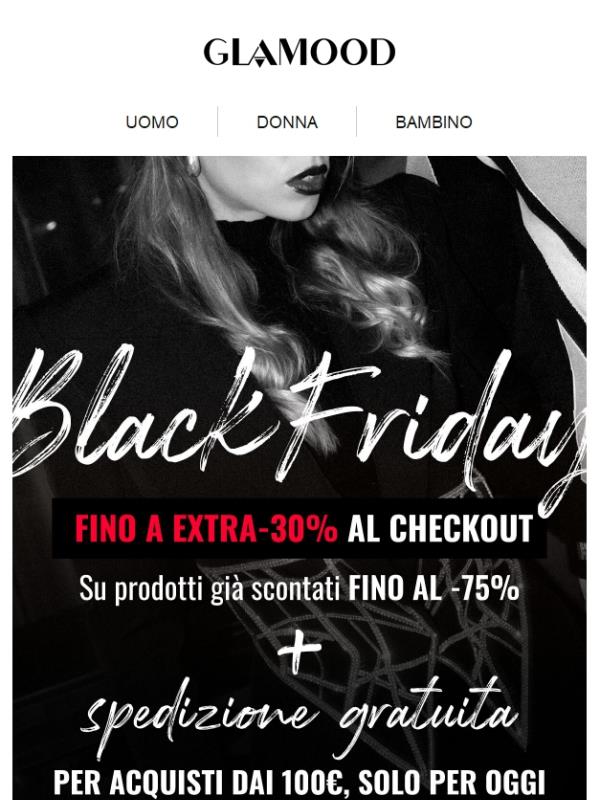 BlackFriday: solo per oggi la Spedizione è Gratuita!