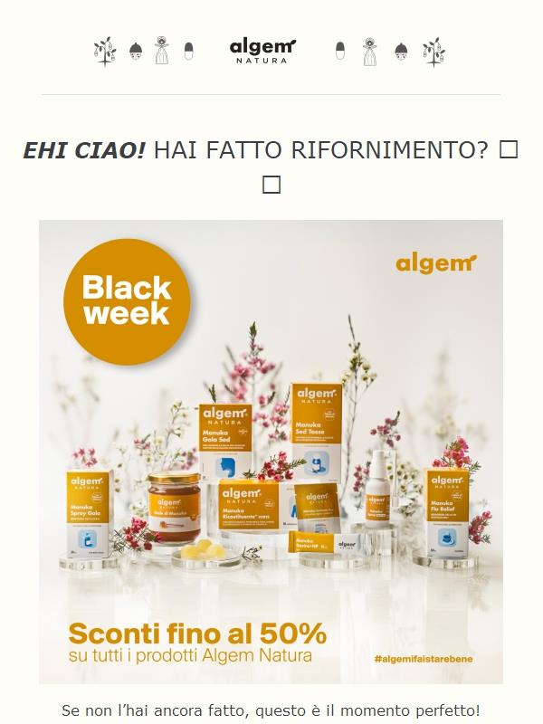 📣 Ultima chiamata Black Friday: fino al -50%!