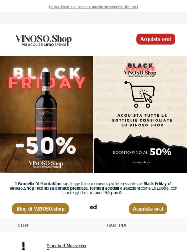 🔴💲 VINOSO | Fino al -50% Black Friday — Ultime ore