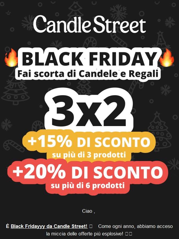 💣 BOOM! È arrivato il Black Friday Candle Street ✨