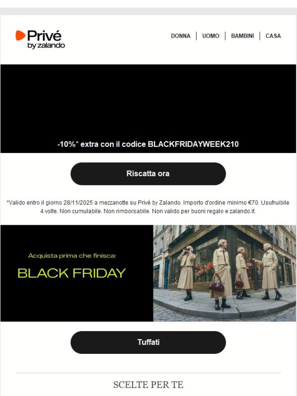 È tempo di ...Black Friday! Con 10% extra di sconto 🖤