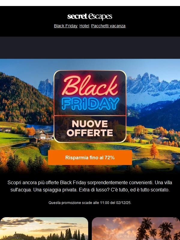Accedi alle nuove offerte Black Friday 😮