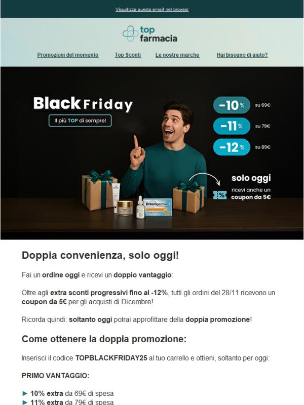 🎁 Solo oggi: Black Friday + coupon 5€