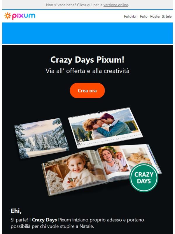 🖤 Crazy Days Pixum: promo pazza per i tuoi regali creativi! 💥