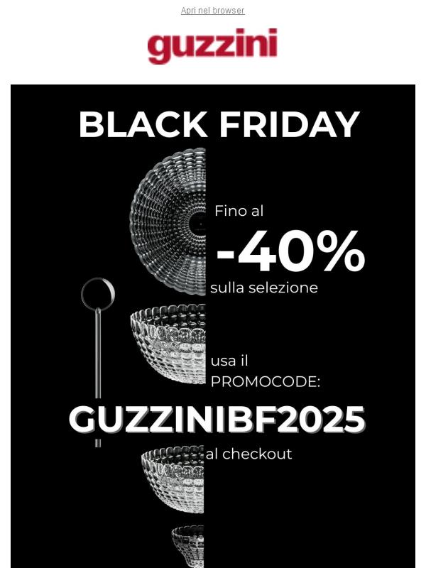 BLACK FRIDAY— fino al 40%!