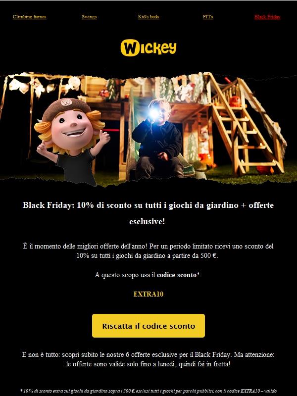 Black Friday: 10% di sconto sui giochi da giardino + offerte esclusive!