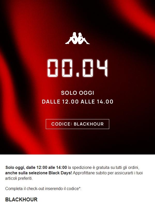 ⚡FLASH: spedizione gratis per 2 ore!