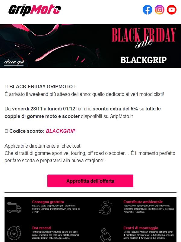 🖤 Black Friday su tutte le coppie gomme