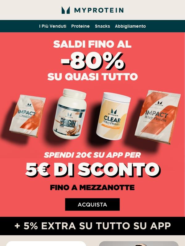 Ultime Ore ⏰ Black Friday all'80% + 5€ di Sconto