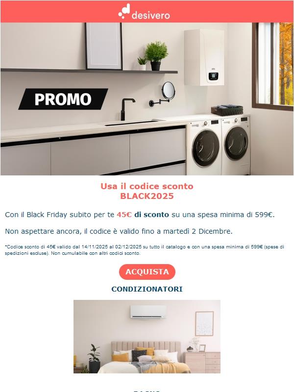 Usa il codice del Black Friday