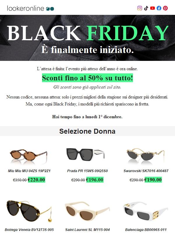 ⚡BLACK FRIDAY — Fino al 50% di Sconto