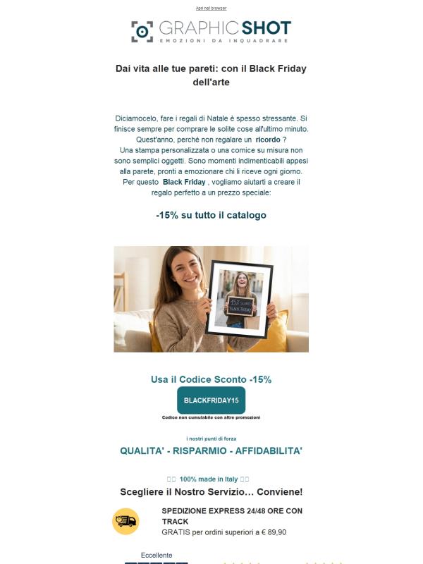 Imperdibile Black Friday è qui! 🖤