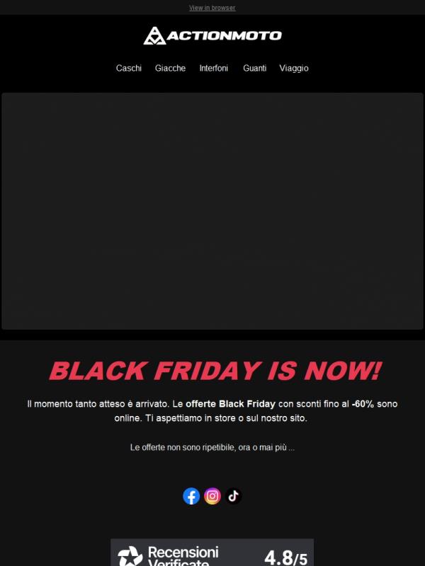 Black Friday: solo fino a esaurimento scorte! 😱