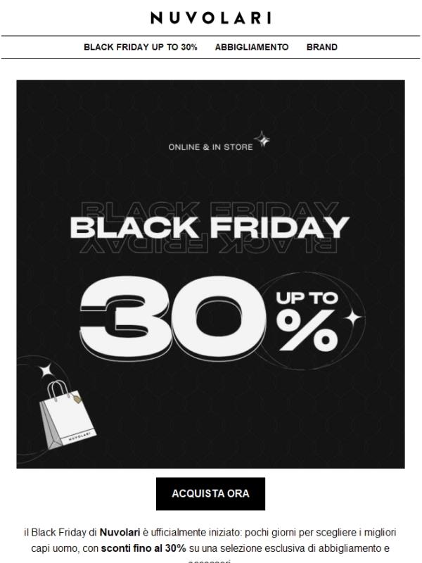 Il Black Friday è ORA !